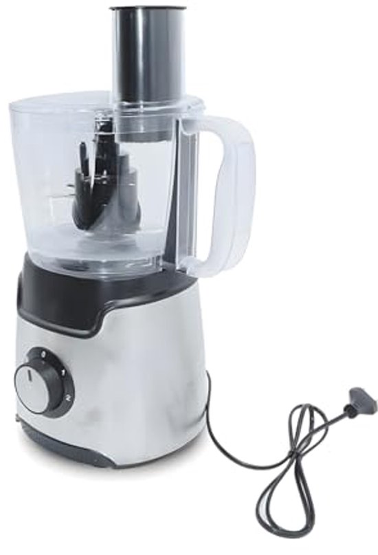 Multifunctionele keukenmachine 1,25L - 750W met 7 functies - handmatig snijden, hakken, raspen, kneden en meer