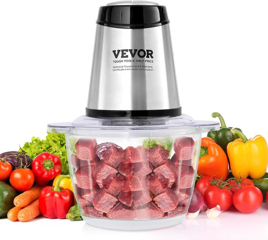 Multifunctionele Keukenmachine - Vleesmolen en Hakmolen met 400W Motor en 1200 ml Capaciteit
