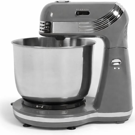 Multifunctionele Keukenrobot 3L – Deegmixer & Kneedmachine met Mengkom – Keukenmachine voor Mixen en Kneden – 250W – Grijs