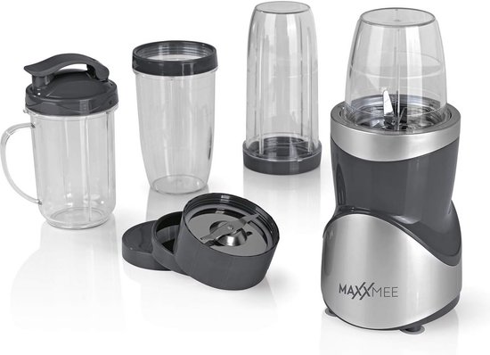 Multifunctionele Mini Blender Set 12-delig met To-Go Bekers en RVS Messen (380W) van Merkloos