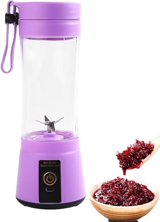 Multifunctionele Mini Juicer voor Smoothies en Sap | 400ml Fruit Mixer Fles met Deksel
