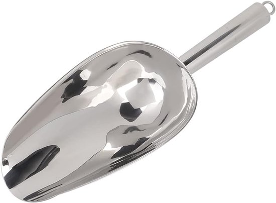 Multifunctionele RVS Schep voor IJs, Voedsel, Koffiebonen en Gedroogd Fruit - Ideaal voor Popcorn, Snoep en Meel (18 oz) van Merkloos