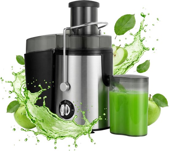Multifunctionele sapcentrifuge - krachtige 800W motor met 3 snelheden - inclusief sapbeker en pulpcontainer - BPA-vrije elektrische juicer voor thuisgebruik, voor groenten, fruit en sinaasappels