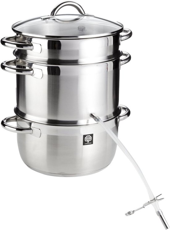 Multifunctionele sapcentrifuge met stoomsapfunctie - 26 cm - Zilver van Merkloos