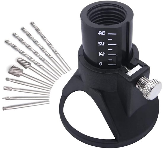 Multifunctionele Snijgids voor Dremel Gereedschap - Precisie Snijden, Router, Boor - 11-delige Set voor Nauwkeurige Bewerking