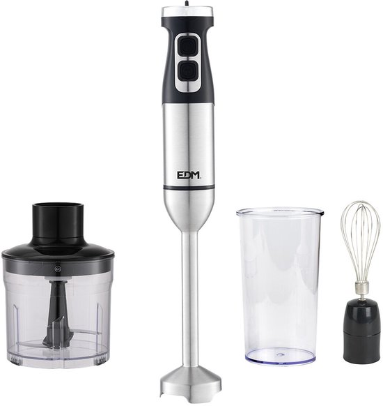 Multifunctionele Staafmixer met Accessoires EDM 07770 Zwart Zilverkleurig 1700 W van EDM