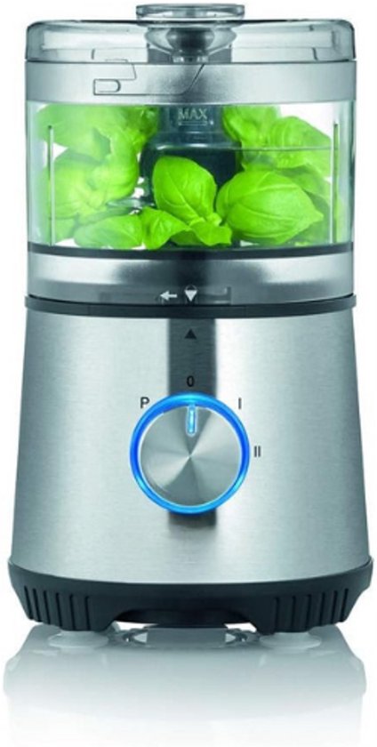 Multihakmolen 400W - Met Multi-Emulgierschijf - Roestvrij Staal/Zwart - Energieklasse B - Ideaal voor Hakken en Emulgeren van Ingrediënten van Merkloos