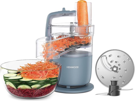 Multipro Keukenmachine - 1.3 Liter Mengkom - Foodprocessor met Mesblad - Hakken/Snijden/Raspen van Kenwood