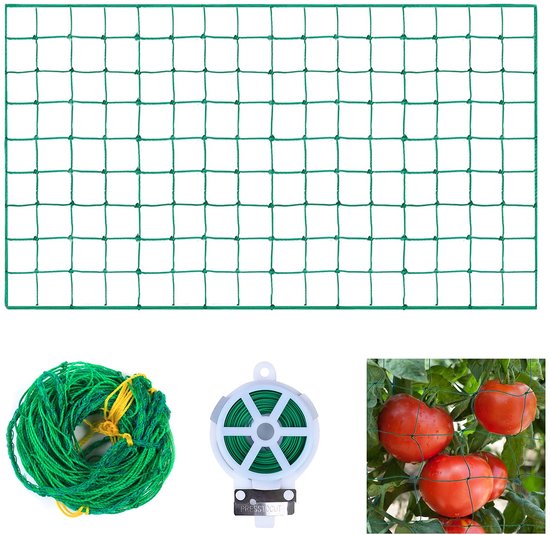 My Ninki ® Stevig Plantenklimnet Voor Groenten En Klimplanten Met Grote Maaswijdte - Eenvoudige Installatie van My Ninki