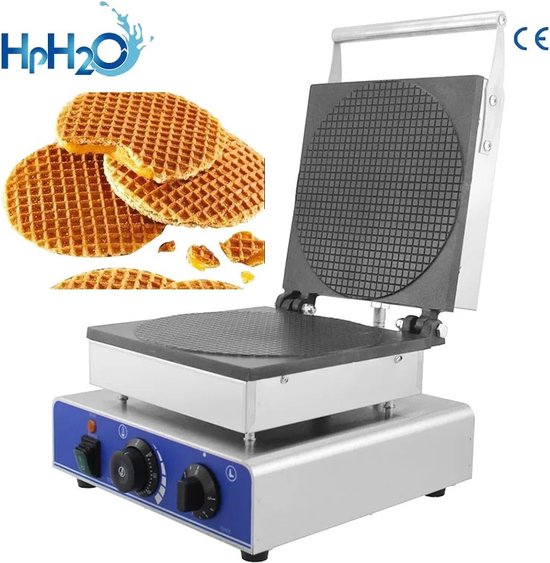 MYgroot - Commerciële - Elektrische Nederlandse Stroopwafel Maker - Wafel Machine - Wafel Kegel Maker - Siroop - ijzeren Plaat - Wafelijzer - Snack Cake Oven