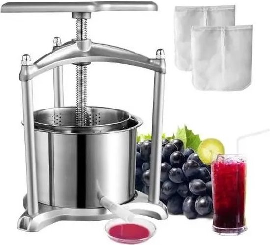 Mygroot - WijnPers - Fruit - Wijn Persmaker- Rvs - Huishoudelijke Natuur- Groenten Sap Maken Machine - Voor Thuis Keuken. van Merkloos