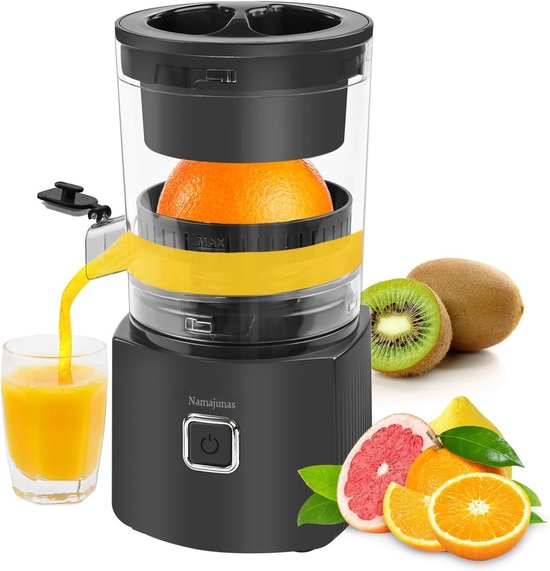Namajunas - Citruspers electrisch - Citroenpers - limoenpers - Juicer voor fruit - Instelbaar Pulpfilter - Sapcentrifuge - 80 W, anti-druppelsysteem en een borstel die gemakkelijk schoon te maken is van Merkloos