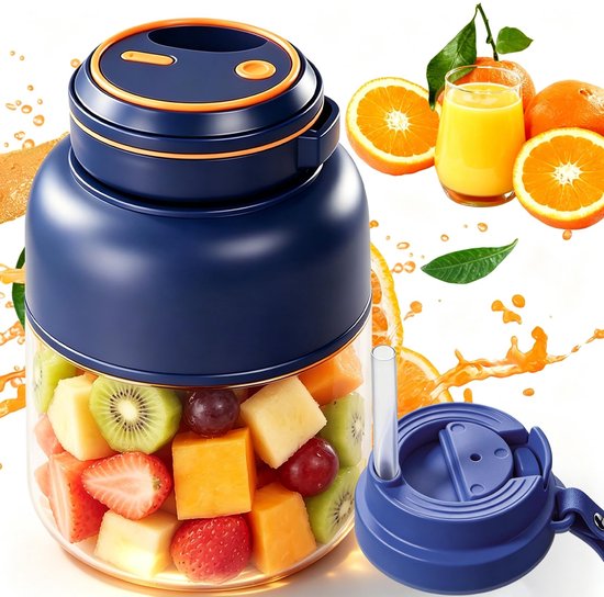 Namajunas - Draadloze blenderbeker - Smoothie beker met dubbele deksel - 2026 Nieuwe 1300ml smoothie maker - Draagbare Blender To Go - Oplaadbare Juicer voor Groenten & Fruit - 180w met 38 messen - Drinkbeker voor Shakes Smoothies Reizen Kantoor Gym