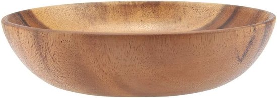 Natuurlijke Houten Kom - Handgemaakt, Grote Ronde Acacia Salade- en Soepkom - Duurzaam Keukenaccessoire voor Gezond Eten