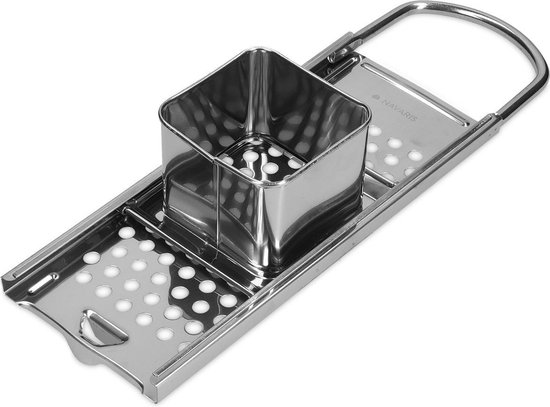Navaris spätzlerasp - Spätzle maker van roestvrij staal - Rasp om spaetzle mee te maken - Met comfortabele handgreep - Vaatwasserbestendig