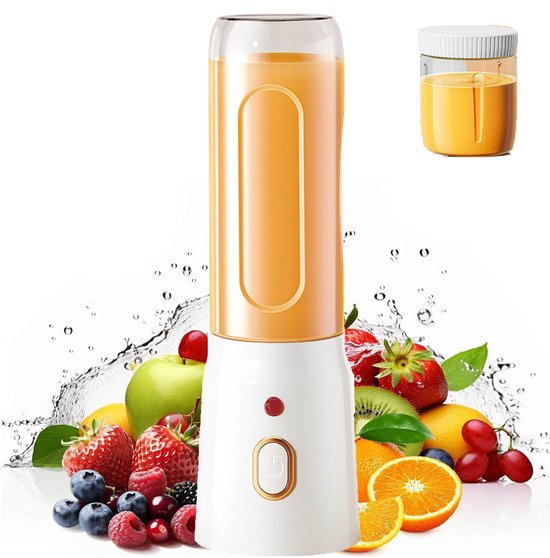 NAXSIR Multifunctionele blender - smoothie maker - 450 ml - 10 Messen - USB Oplaadbaar - Voor Smoothies/vruchtensap/Babyvoeding van Merkloos