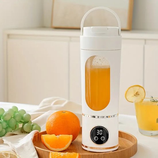 Nieuwe sapcentrifuge met 12 messen voor huishoudelijk fruit, kleine draagbare sapcentrifuge voor studenten, elektrische mini-sapcentrifuge van 700 ml