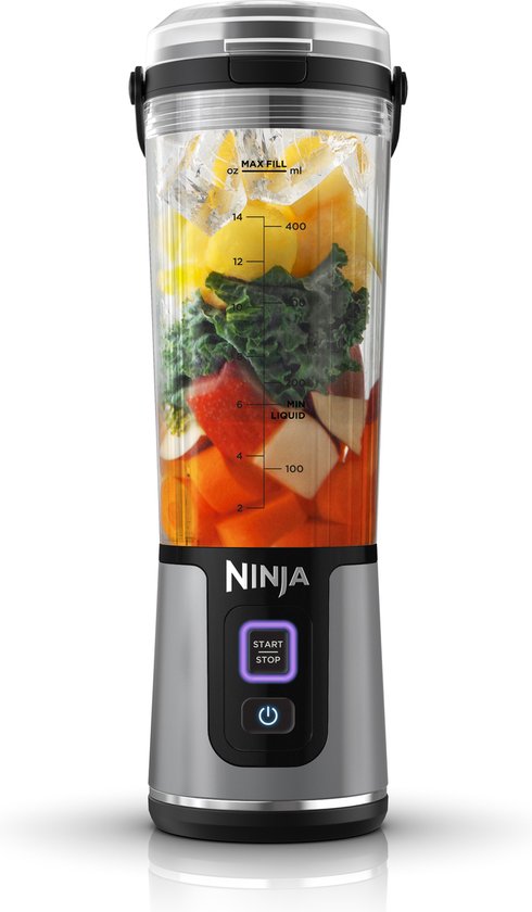 Ninja Blast Blender-To-Go - Draagbare Blender - USB Oplaadbaar - 700 Watt Krachtig Vermogen - Smoothie Maker - Blauw - BC151EUBK van Ninja