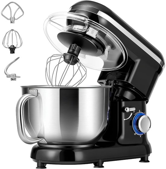 NIVA® Deegmachine - Mixer met Kneedhaak - Kneedmachine - Zwart - 39cm x 22cm x 48cm van Niva