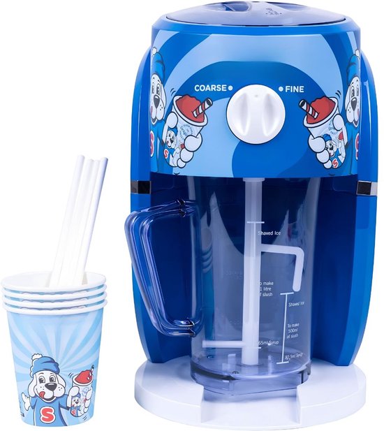 NIVA® Slush Puppy Maker - 1L Slush Machine - Voor Slushies & Frozen Dranken - Blauw - 38cm x 26cm x 25cm