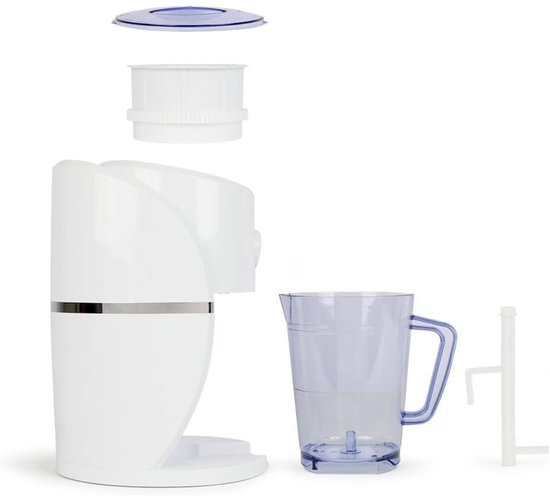 NIVA® Slush Puppy Maker - 2-in-1 Slush Machine & IJscrusher - Slush Machine & Fijngemalen IJs - Wit - 31cm x 22cm x 20cm
