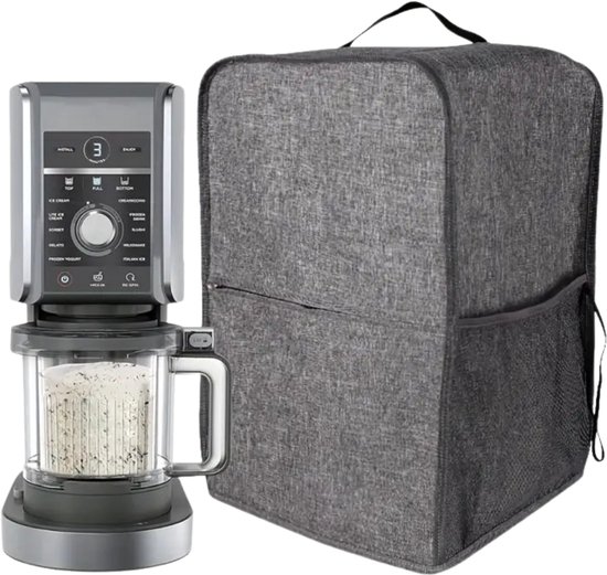 Nivard Bekers - Accessoires Geschikt Voor Ninja Creami - Ijsmachine - Hoes - Grijs van Nivard