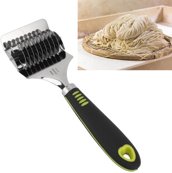 Noedelsnijder Roestvrij Staal - Pasta Snijder - Ergonomisch Handvat - Deegsnijder - Keukengereedschap - Gemakkelijk Schoon te Maken - Pastasnijder