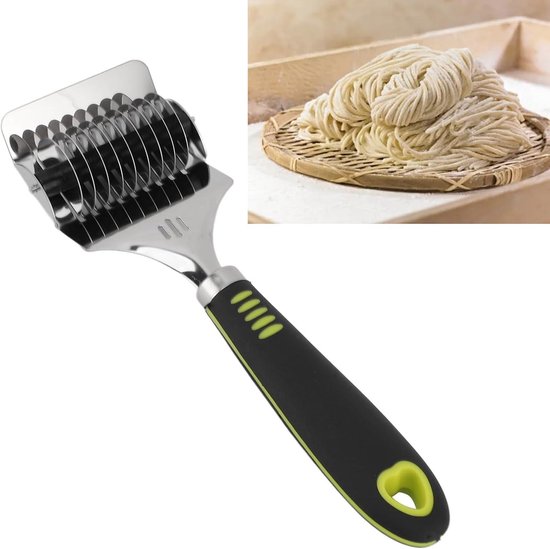 Noedelsnijder Roestvrijstalen Noedelroosterroller Pasta Spaghetti Maker Keukengereedschap DIY Deegsnijder van SUNSK