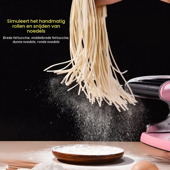 Noodle Maker Handslinger Pasta Maker Veilig Roestvrij Staal Drukken Noodle Machine Antislip Basis Pasta Maker Machine voor scenario's Marmeren Tafelblad Pasta Maker 6