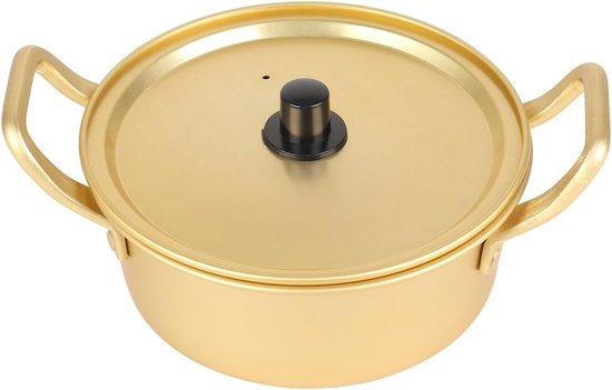 Noodle Pot - Aluminium Hot Pot voor Soep en Pasta - Koreaanse stijl - Traditioneel design met Handvat - 16CM - Keuze uit diverse kleuren