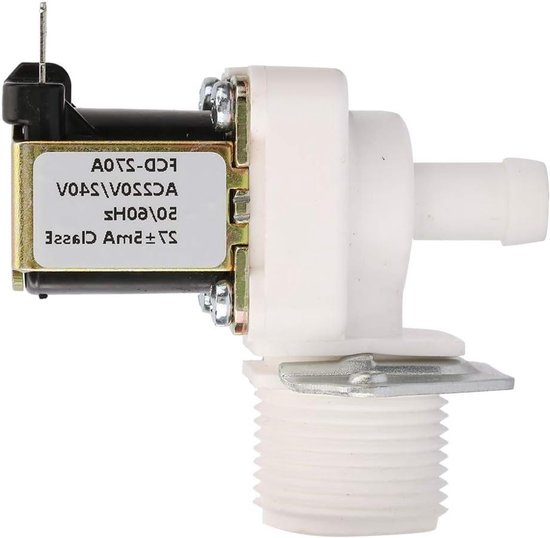 Normaal gesloten 220V magnetronventiel voor ijsmachine - Plastic elektrische solenoïde klep voor koelkasten en vriezers van Merkloos