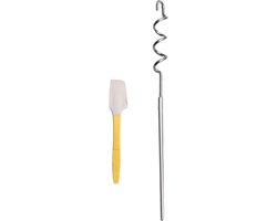 Notenboter Roerder - Mixer Keuken - Gelijkmatig Mixen - Roestvrij Staal - 30CM - Zilver