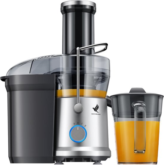 NovaWare Sapcentrifuge - Juicer voor Groenten en Fruit - Grote Vulopening & Pulpcontainer - 1200W - 1.25L - 3 Snelheden van Merkloos