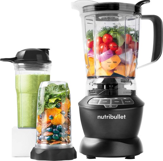 NutriBullet - Blender - 1.200 Watt - 1,6 Liter - BPA-vrije Kan - 2 Snelheden - Puls- en Extractfunctie van Merkloos