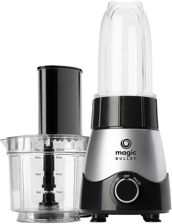 NutriBullet Magic Bullet Kitchen Express – 2-in-1 – Blender met Foodprocessor – Zwart – incl. Bekers To Go van Merkloos