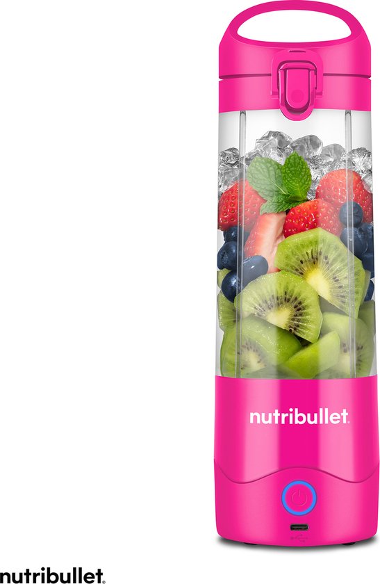 nutribullet Portable - Blender To Go - Mini Blender - Draadloos - Fel Roze van Nutribullet