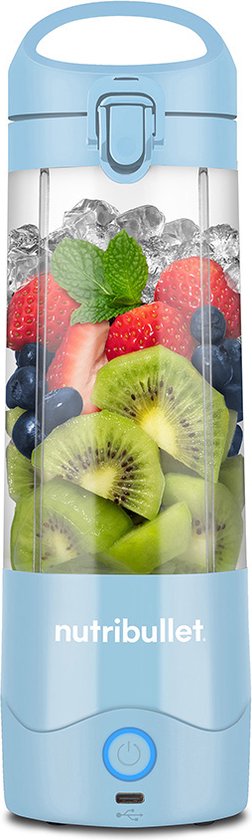 nutribullet Portable - Draagbare Blender To Go - Oplaadbare Blender - Mini Blender On The Go - Draadloos - Baby Blauw van Nutribullet