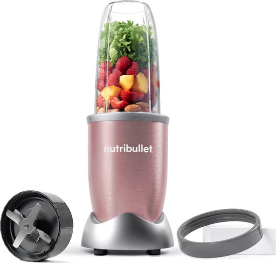Nutribullet Pro Blender - 900 Watt - Incl. Mixing Accessoires - Incl. 700 ml Tritan Drinkbeker en Drinkring- BPA- en BPS-vrij - Rose - Roze van Merkloos