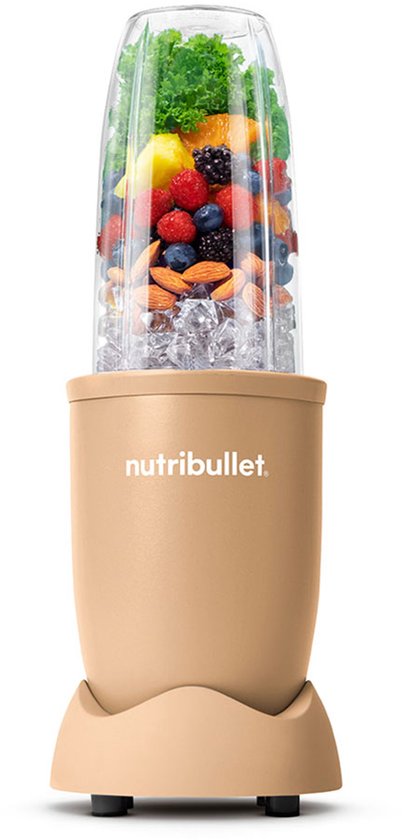 Nutribullet Pro Blender - 900 Watt - Incl. Mixing Accessoires - Incl. 900 ml Tritan Drinkbeker en Drinkring- BPA- en BPS-vrij - Beige van Merkloos