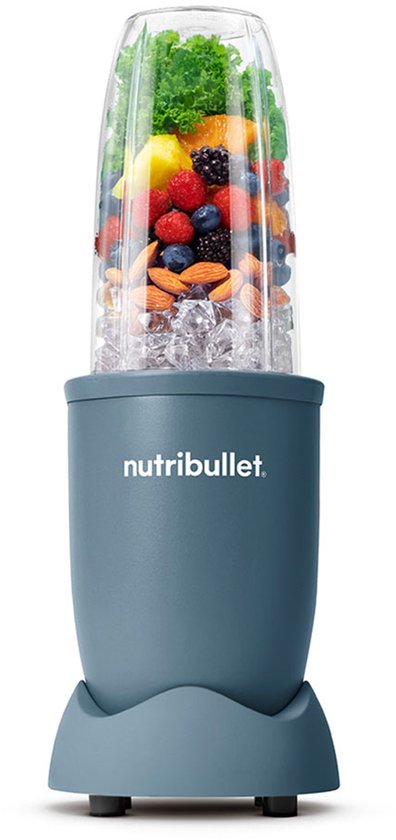 Nutribullet Pro Blender - 900 Watt - Incl. Mixing Accessoires - Incl. 900 ml Tritan Drinkbeker en Drinkring- BPA- en BPS-vrij - Blauw van Merkloos