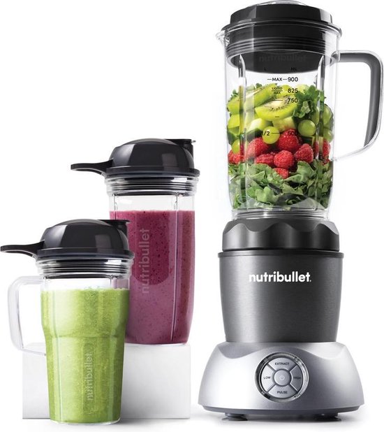 Nutribullet Select 2.0 - 10-delig - 1000 Watt - Blender - To Go Drinkbekers - Warme en Koude Bereidingen - Grijs van Nutribullet
