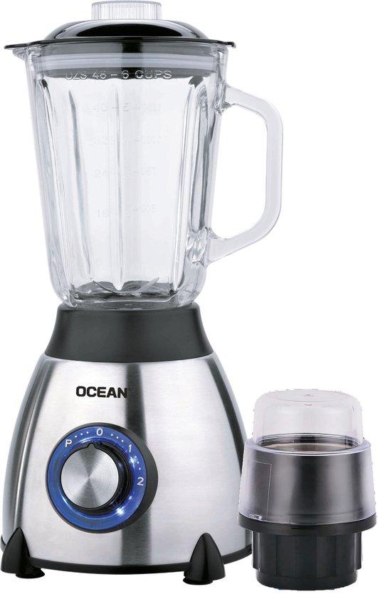 OCEAN® OCBL560G - Blender - 1,5L - 550W - Glazen kan van OCEAN