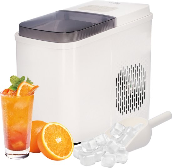 Ocina IJsblokjesmachine met IJsschep - IJsblokjesmaker - IJsklontjes Machine - Ice Cube Maker - IJsmachine - 2 Liter - 7-10 Min - 12kg/24u - Wit van Ocina