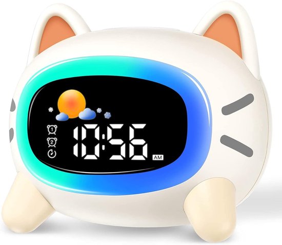 Octav8® Slaaptrainer kinderen - Slaapwekker - Kinderwekker - Digitaal Batterij - Versteelbaar Helderheid van Octav8®