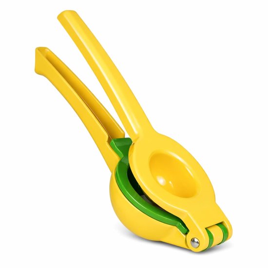 Okado Citruspers Handmatig - Citroenpers & Limoenpers 2-in-1 - Metalen Fruitpers voor Citrus - Snel Persen Zonder Knoeien - Makkelijk Schoon te Maken & Vaatwasserbestendig - 22,5 x 7,4 cm van Merkloos