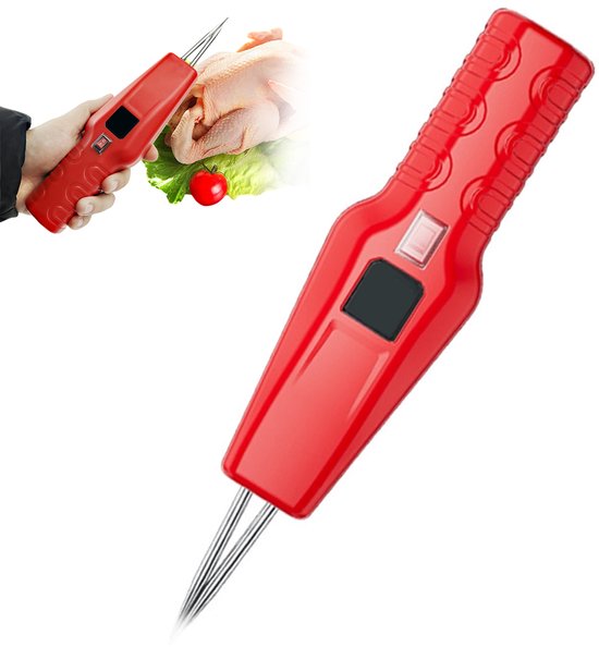 OKWISH Plukmachine - Pluimveeverwijderaar - Efficiënt & Makkelijk Schoonmaken - Voor Keuken & Boerderij - Voor Kip Eend En Gans - 270 X 60 Mm - Rood van OKWISH