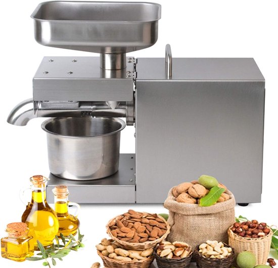 Oliepers Machine - Olie Extractor - Zelf Olie Maken - Hoge Extractie Snelheid - 5 kg per uur - Zilver