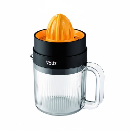 Oliver Voltz - Citruspers - 1.2 L - Elektrische Citruspers / Sinaasappelpers - Fruitpers - Juicer - 30 W - Zwart / Oranje van Merkloos