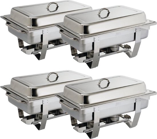 Olympia Milan chafing dish set GN 1/1 (4 stuks)