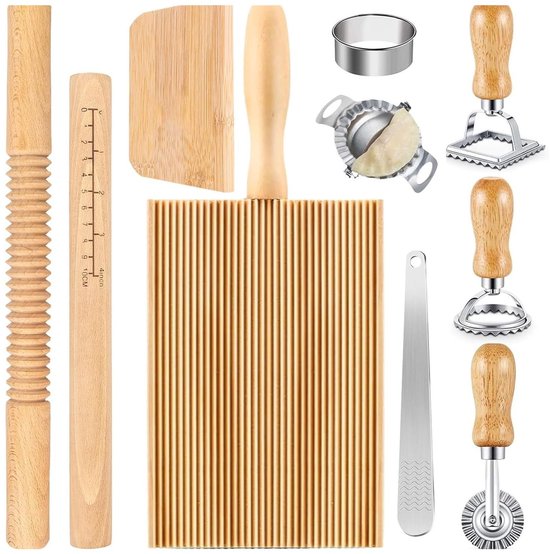 Omgoods - 11-delige Pasta Maker Set - Compleet Gereedschap voor Thuisbakkers